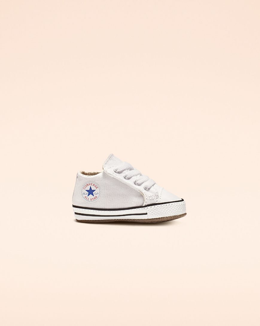 Girls\' Converse Chuck Taylor All Star Cribster Easy-On High Top Shoes White / Beige White | AU 0C819N